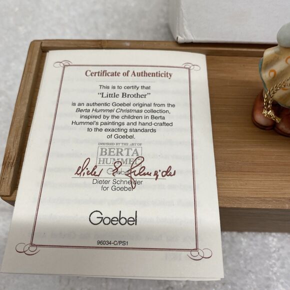 Lot of 3 Hummel Xmas Ornaments:Tuckered Out, Little Brother, String Cranberries - Picture 5 of 10